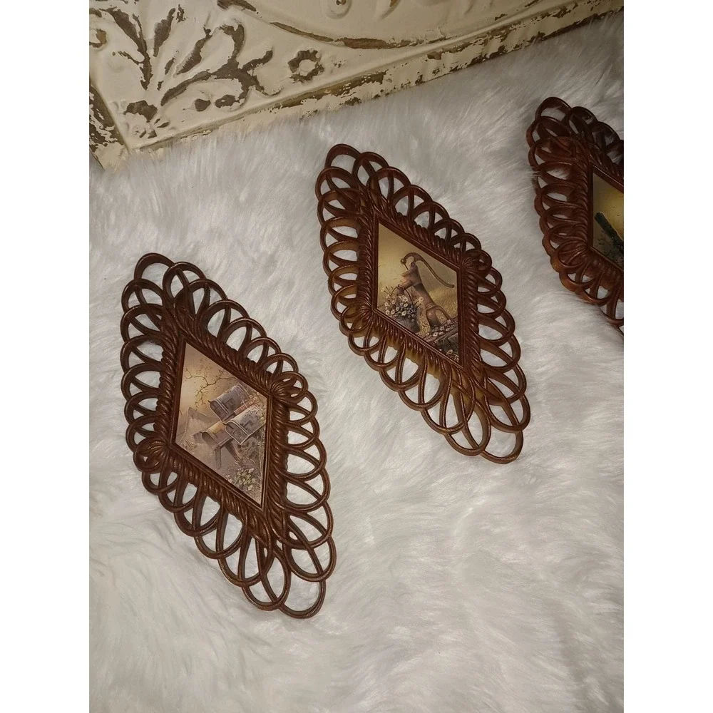 Vintage mcm set of 4 burwood products Co.1350